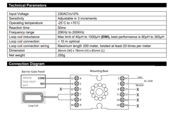 Bộ Dò Vòng Từ BRD05 3 loop detector