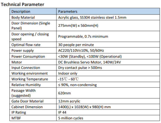 Cửa Swing Barrier MAG SWB320